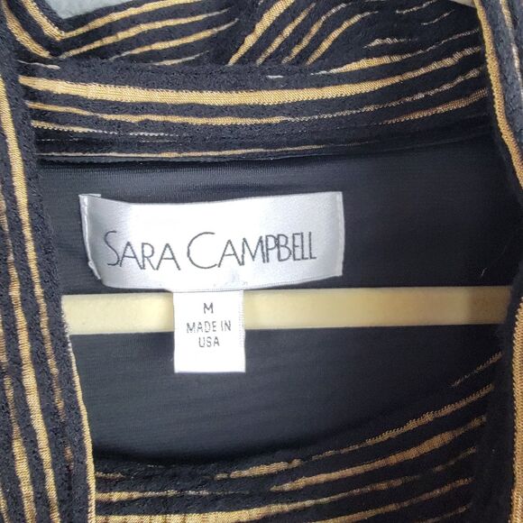 Sara Campbell Midi Wool Blend Cowl Neck Sweater Dress Striped Cozy Trending - Picture 5 of 13